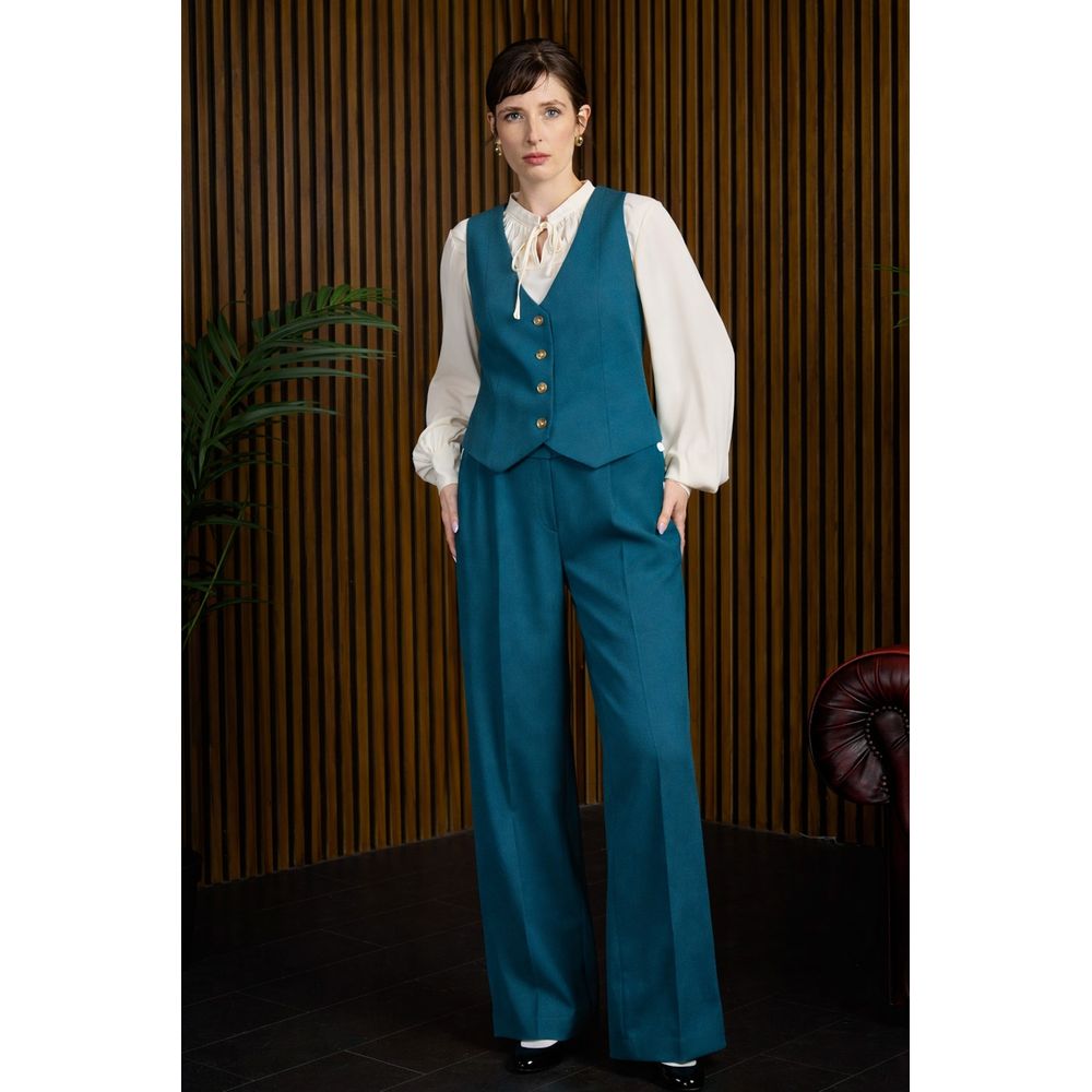 Banned - Joanna 40S Broek rechte pijpen - Blauw